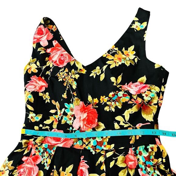 Vintage Ixia Dress M Floral Bloomcore Pin Up 50s Housewife Retro Rockabilly 60s - Picture 7 of 10